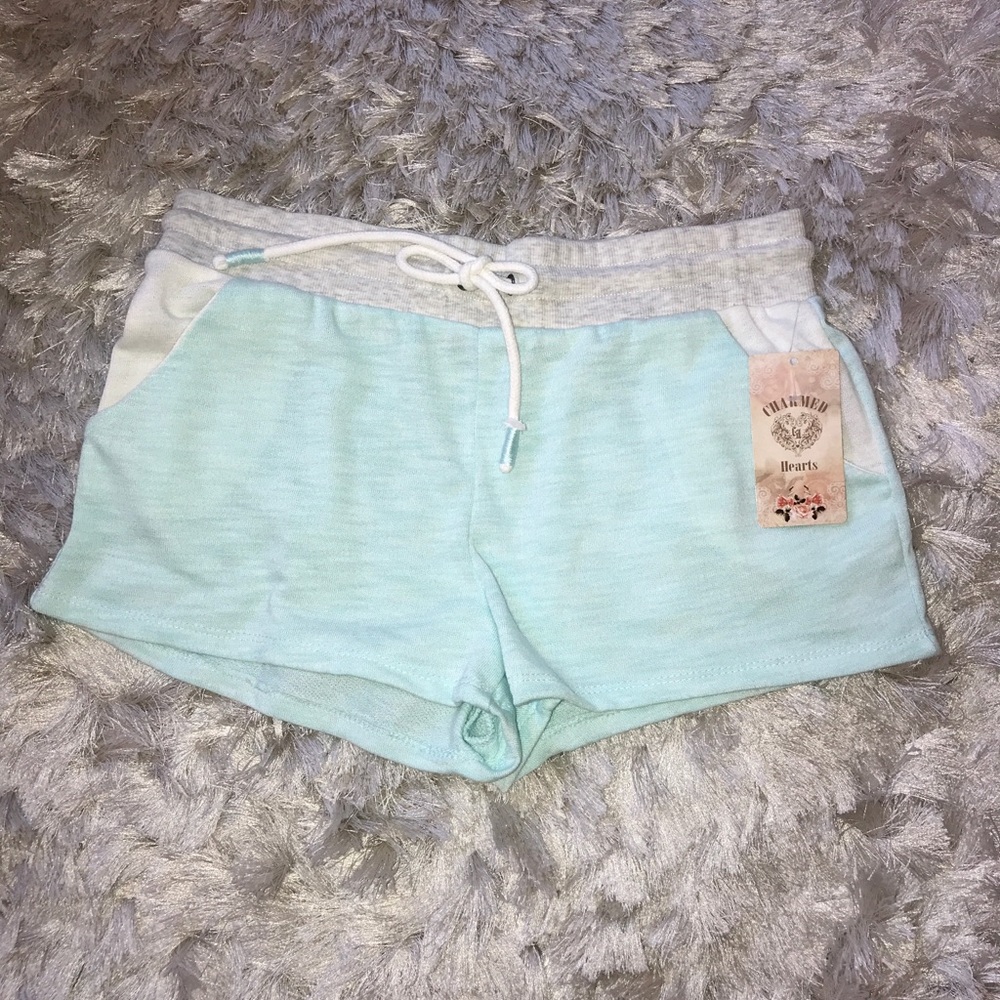 NWT Lounge Pajama Shorts Mint & Heather Gray